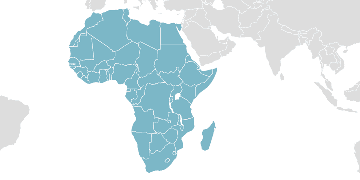 Carte mondiale des pays membres : Union africaine