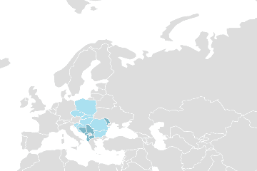 Carte mondiale des pays membres : ALECE - Accord de libre-échange centre-européen