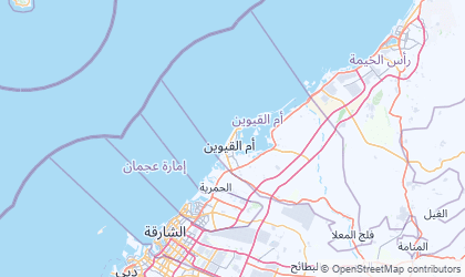 Carte de Umm al Qaywayn