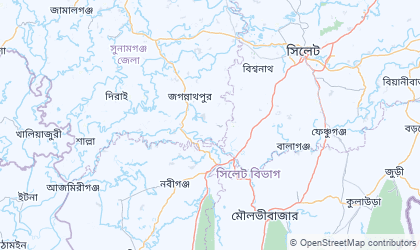 Carte de Sylhet