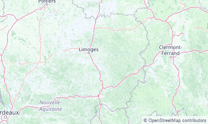 Carte de Limousin