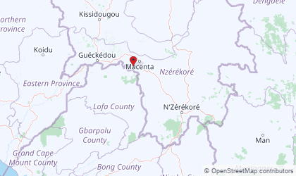 Carte de Nzerekore