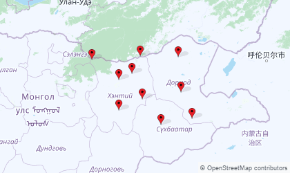 Carte de Mongolie Est