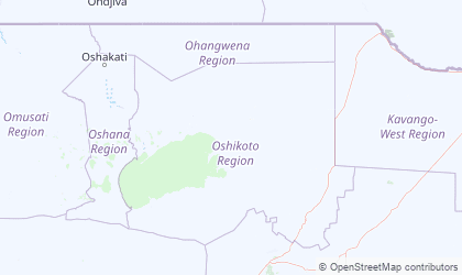 Carte de Oshikoto
