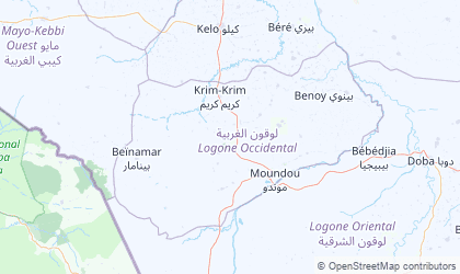 Carte de Logone Occidental