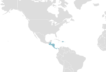 Carte mondiale des pays membres : SICA - Système d'intégration centraméricaine