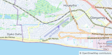 Cadjehoun Airport sur la carte