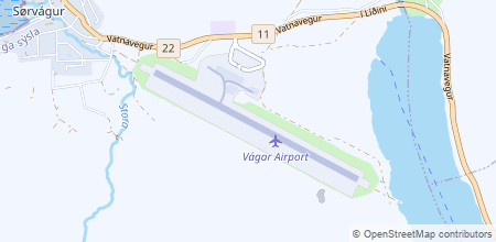 Vagar Airport sur la carte