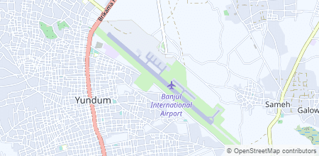 Banjul International Airport sur la carte