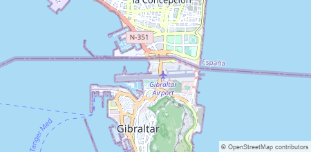 Gibraltar Airport sur la carte