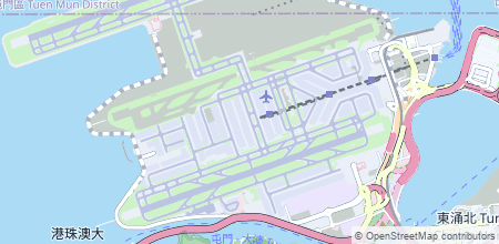 Hong Kong International Airport sur la carte