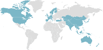 Carte mondiale des pays membres : BAD - Banque asiatique de développement