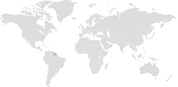 Carte mondiale des pays membres : CARICOM - Communauté des Caraïbes