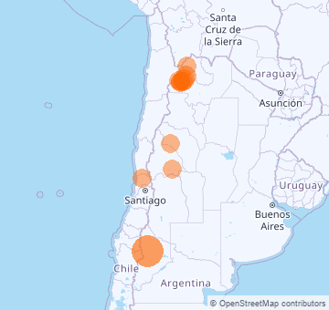 Récents tremblements de terre en Argentine