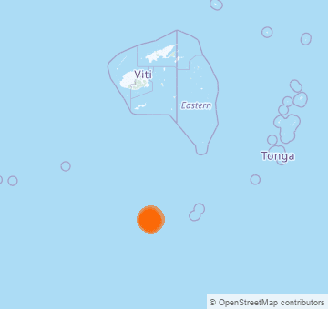 Récents tremblements de terre en Fidji