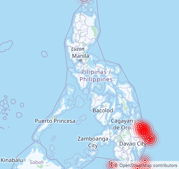 Récents tremblements de terre aux Philippines