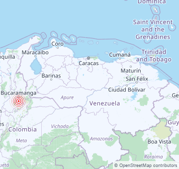Récents tremblements de terre au Venezuela