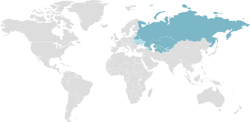 Carte mondiale des pays membres : CEI - Communauté des États indépendants
