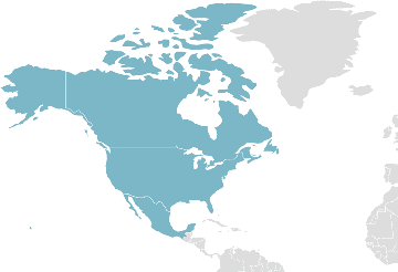 Carte mondiale des pays membres : ALENA - Accord de libre-échange nord-américain
