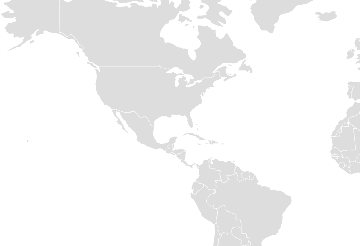 Carte mondiale des pays membres : OECO - Organisation des États des Caraïbes orientales