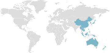 Carte mondiale des pays membres : RCEP - Partenariat économique régional et global