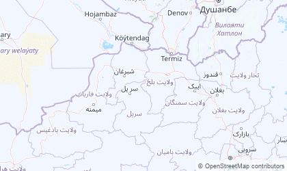 Carte de Afghanistan Nord-Ouest