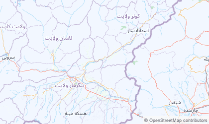 Carte de Afghanistan Est
