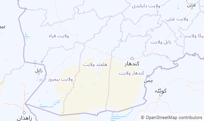Carte de Afghanistan Sud-Ouest