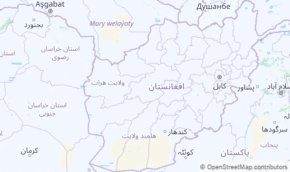 Carte de Afghanistan Ouest