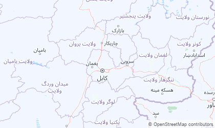 Carte de Afghanistan Central