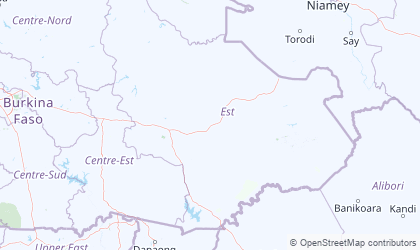 Carte de Burkina Faso Est