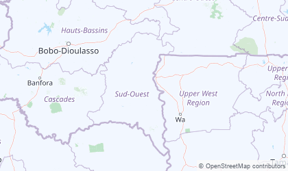 Carte de Burkina Faso Sud-ouest
