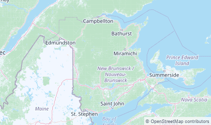 Carte de Nouveau-Brunswick