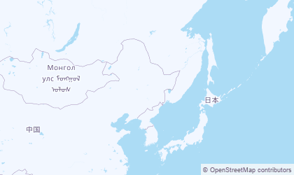 Carte de Nord-est de la Chine (Dōngběi)