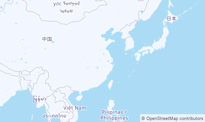 Carte de Est de la Chine (Huádong)