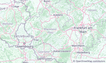 Carte de Rhénanie-Palatinat