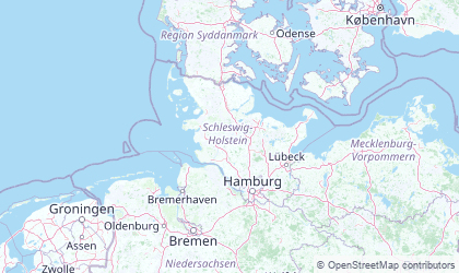 Carte de Schleswig-Holstein