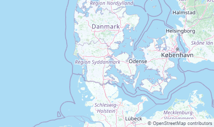 Carte de Süd Jütland/Fünen