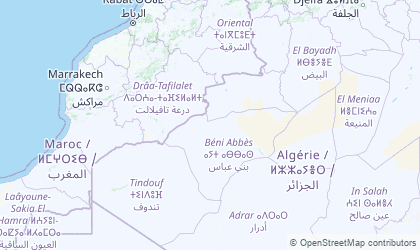 Carte de Algérie Ouest