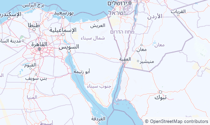 Carte de Péninsule du Sinaï