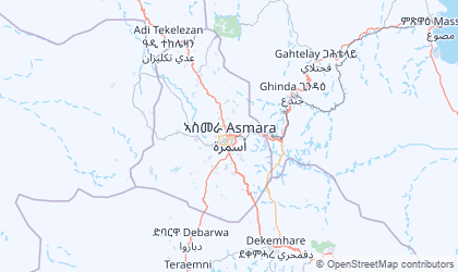 Carte de Région de Maekel