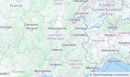 Carte de Rhône-Alpes