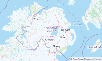 Carte de Irlande du Nord