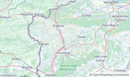 Carte de Krapinsko-Zagorska