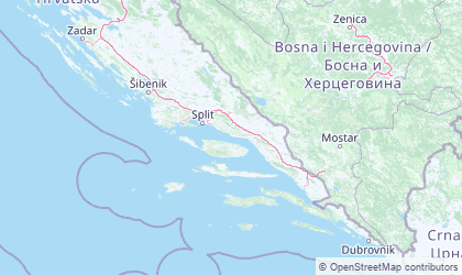 Carte de Splitsko-Dalmatinska