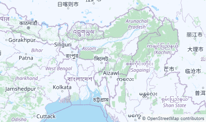 Carte de Inde Nord-Est