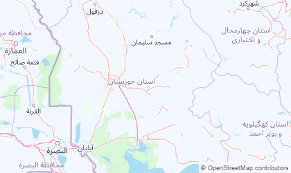 Carte de Khuzestan
