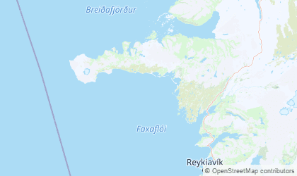 Carte de Islande Ouest