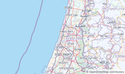 Carte de Tel Aviv