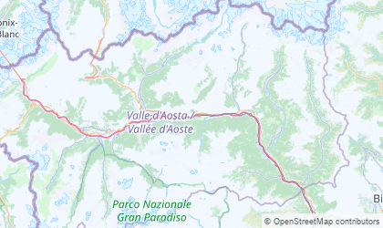 Carte de Vallée d'Aoste